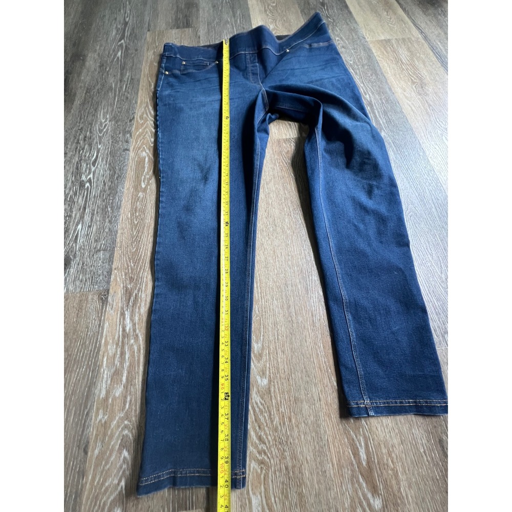 Slim Factor by Investments Leggings Women 2X Blue Skinny Cuff Pull On Denim 3157 - Picture 6 of 8
